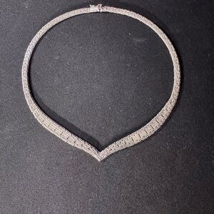 Napier Italy Woven Chevron 19” Necklace/Choker